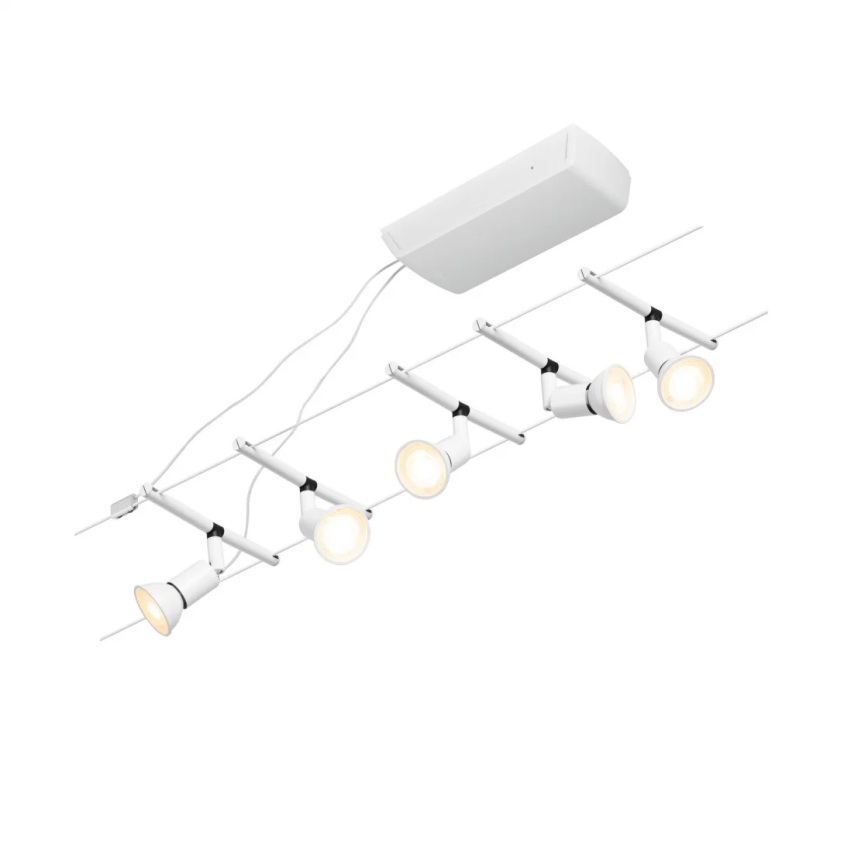Paulmann 94458 - К-кт 5xGU5,3/10W Спот за релсова система SALT 230V бял