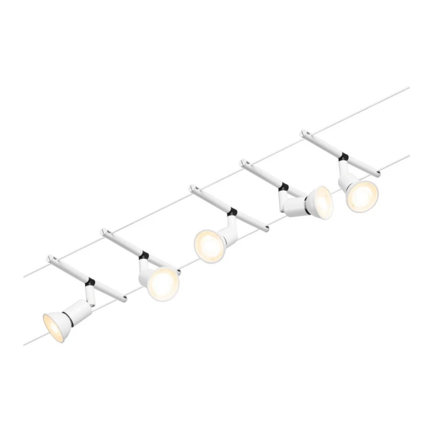 Paulmann 94458 - К-кт 5xGU5,3/10W Спот за релсова система SALT 230V бял