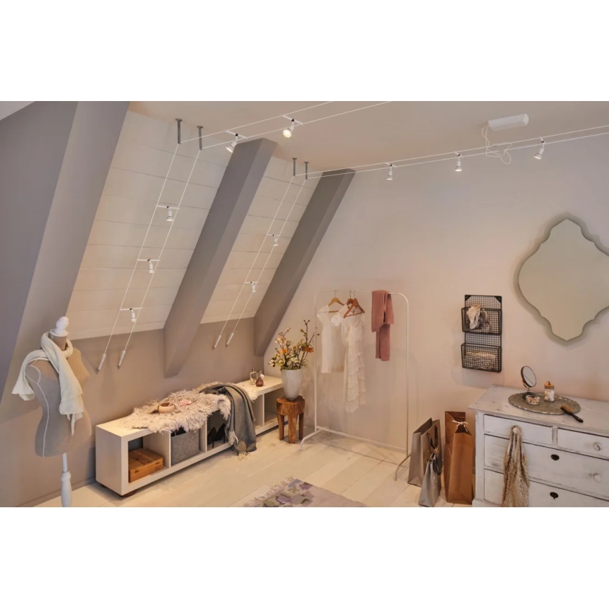 Paulmann 94458 - Комплект от 5 броя GU5,3/10W Луни за кабелна система SALT 230V бял