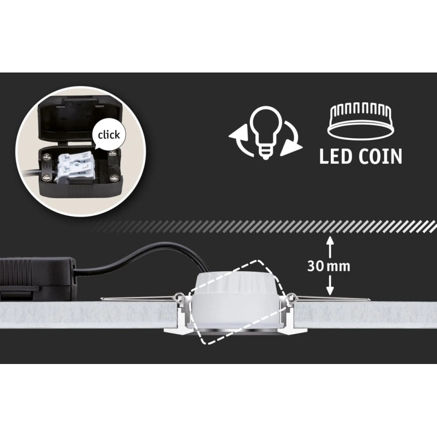 Paulmann 94473 - К-кт 3бр.LED/6W IP44 лунички за баня NOVA 230V