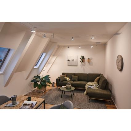 Paulmann 94475 - Комплект от 5 LED лампи 5W за осветително тяло с кабелна система CIRCLE 230V, матов хром