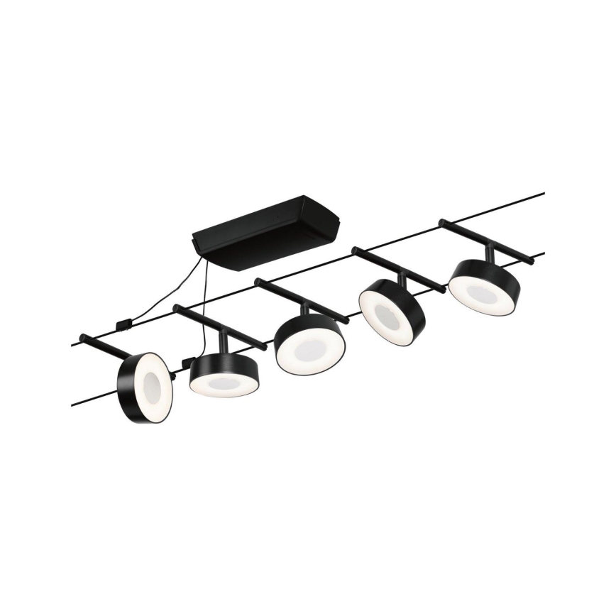 Paulmann 94479 - К-кт 5xLED/5W Спот за релсова система CIRCLE 230V черен