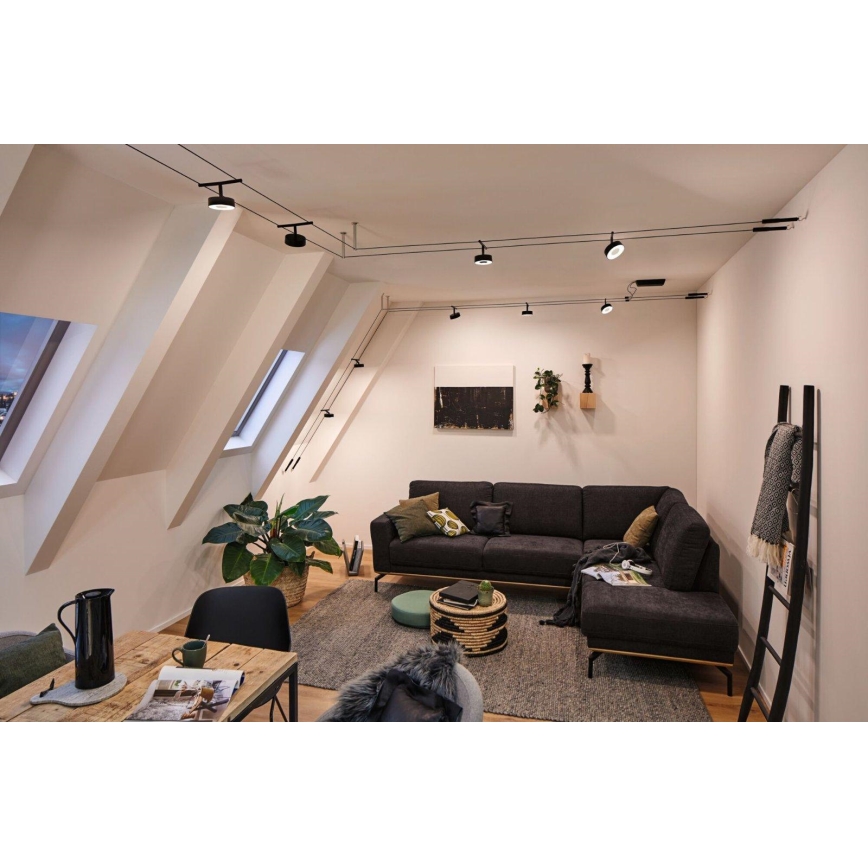 Paulmann 94479 - Комплект от 5 LED/5W Луни за кабелна система CIRCLE 230V черен