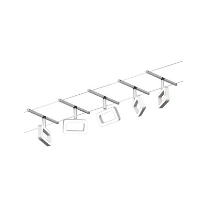 Paulmann 94481 - Комплект 5xLED/4,8W Пълна кабелна система FRAME 230V матов хром
