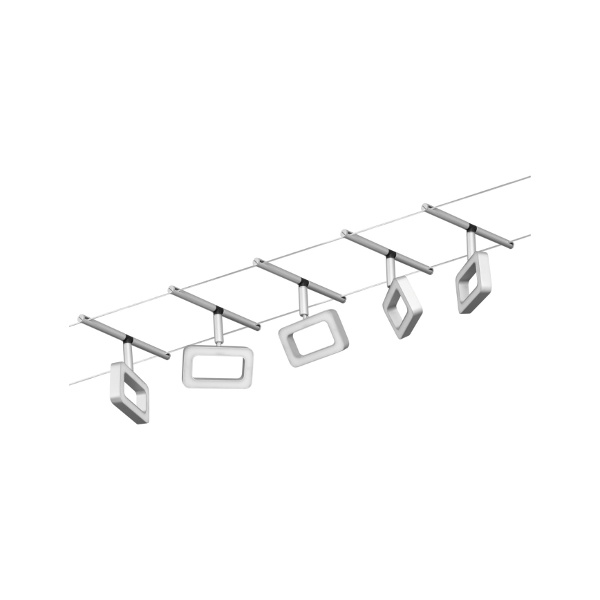Paulmann 94481 - Комплект 5xLED/4,8W Пълна кабелна система FRAME 230V матов хром