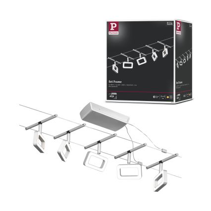 Paulmann 94481 - Комплект 5xLED/4,8W Пълна кабелна система FRAME 230V матов хром