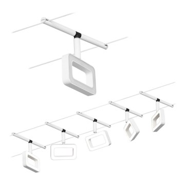 Paulmann 94483 - Комплект 5xLED/4,8W Пълна кабелна осветителна система FRAME 230V бяла
