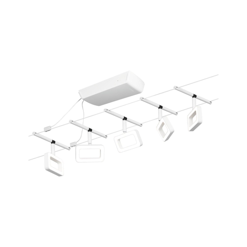 Paulmann 94483 - КОМПЛЕКТ 5xLED/4,8W Луни за кабелна система FRAME 230V бял