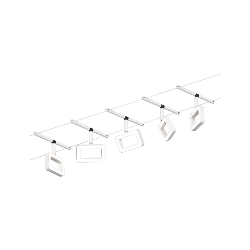 Paulmann 94483 - КОМПЛЕКТ 5xLED/4,8W Луни за кабелна система FRAME 230V бял