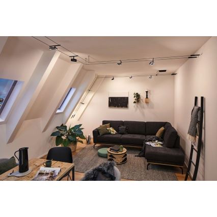 Paulmann 94485 - Комплект от 5 броя LED/4,8W Луни за кабелна система FRAME 230V черен