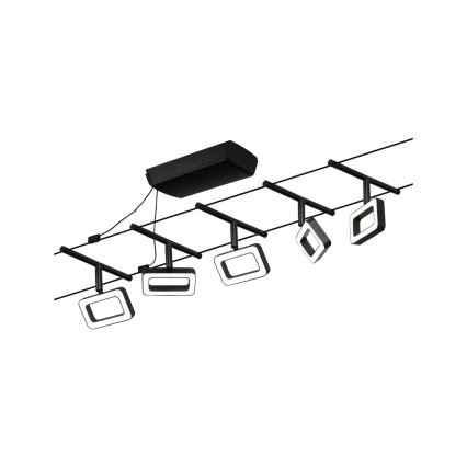 Paulmann 94485 - Комплект от 5 броя LED/4,8W Луни за кабелна система FRAME 230V черен