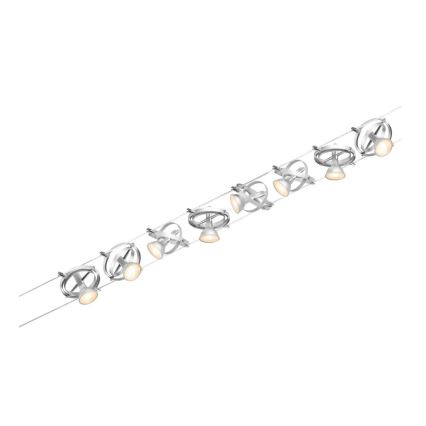 Paulmann 94490 - К-кт 8xGU5,3/7,5W Спот за релсова система CARDAN 230V матов хром
