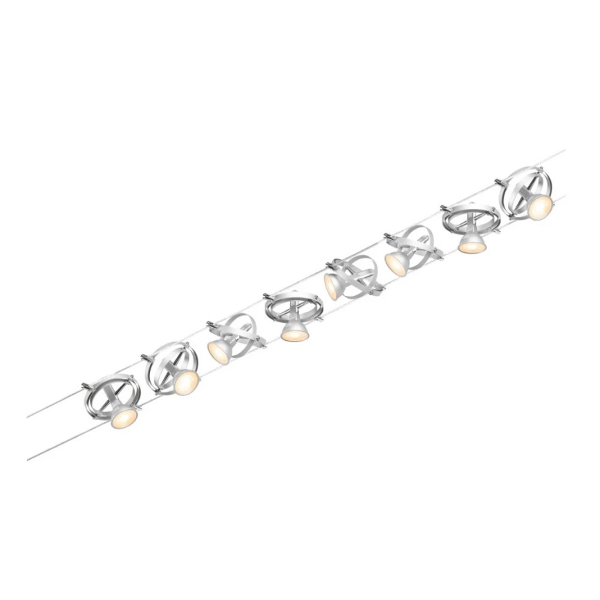 Paulmann 94490 - К-кт 8xGU5,3/7,5W Спот за релсова система CARDAN 230V матов хром
