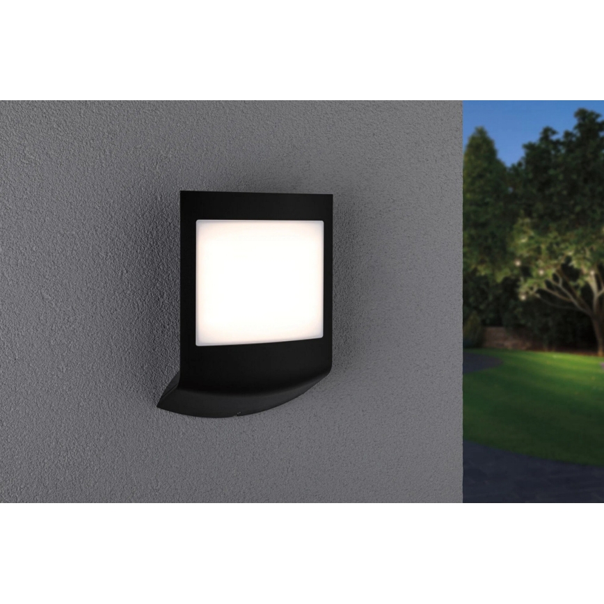 Paulmann 94513 - RGBW LED/8,2W IP44 Димируема табела за номер на къща със сензор за движение и за сумрак PADEA 230V антрацит