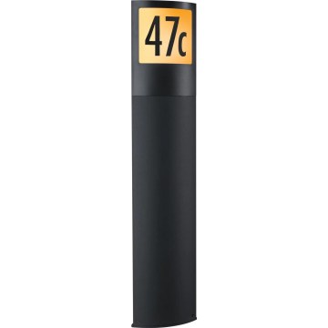 Paulmann 94515 - LED/8,5W IP44 Димируема табелка за номер на къщата със сензор за движение и сумрак PADEA 230V антрацит