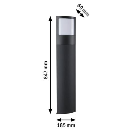 Paulmann 94515 - LED/8,5W IP44 Димируема табелка за номер на къщата със сензор за движение и сумрак PADEA 230V антрацит