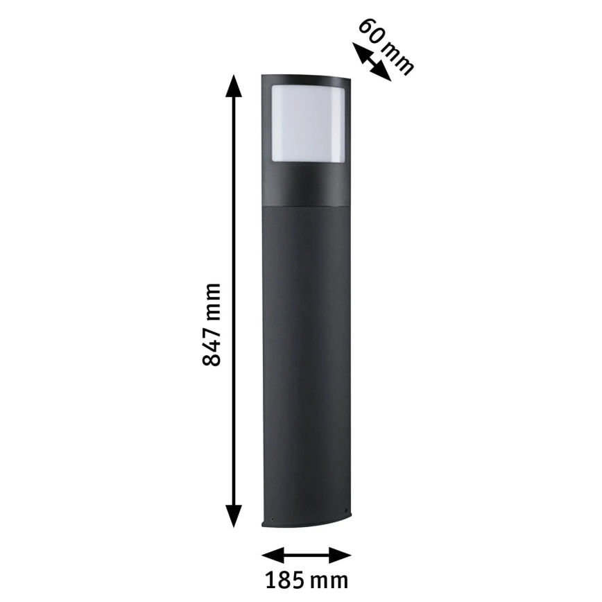 Paulmann 94515 - LED/8,5W IP44 Димируема табелка за номер на къщата със сензор за движение и сумрак PADEA 230V антрацит