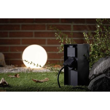 Paulmann 94657 - Екстериорен стълб с контакти RIO 2Z SCHUKO 230V IP44