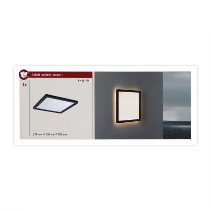 Paulmann 94661 - LED/14,5W IP44 Екстериорна лампа LAMINA 230V черна