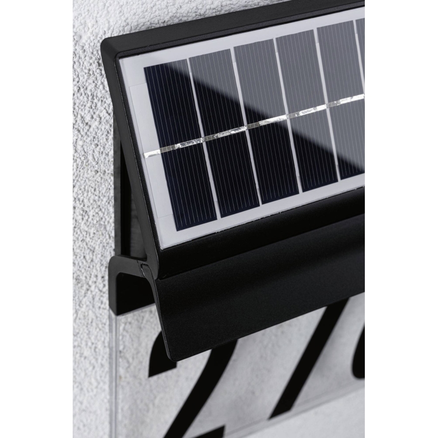 Paulmann 94694 - LED/0,2W IP44 Соларен домашен номер NEDA 3,7V 1800 mAh