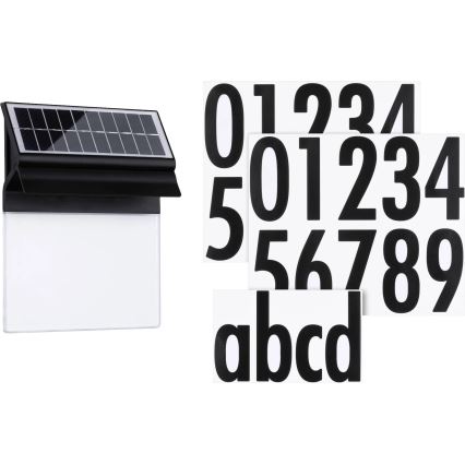 Paulmann 94694 - LED/0,2W IP44 Соларен домашен номер NEDA 3,7V 1800 mAh