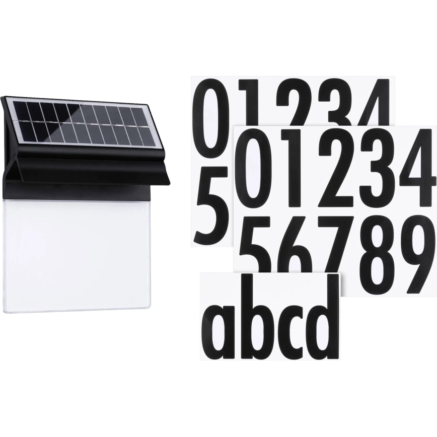 Paulmann 94694 - LED/0,2W IP44 Соларен домашен номер NEDA 3,7V 1800 mAh