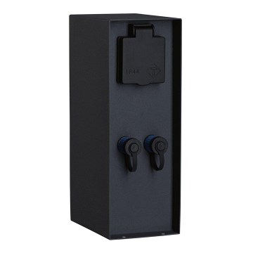 Paulmann 94700 - Външен стълб с контакти RIO 2Z SCHUKO 230V IP44