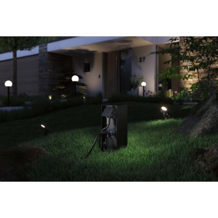 Paulmann 94700 - Външен стълб с контакти RIO 2Z SCHUKO 230V IP44