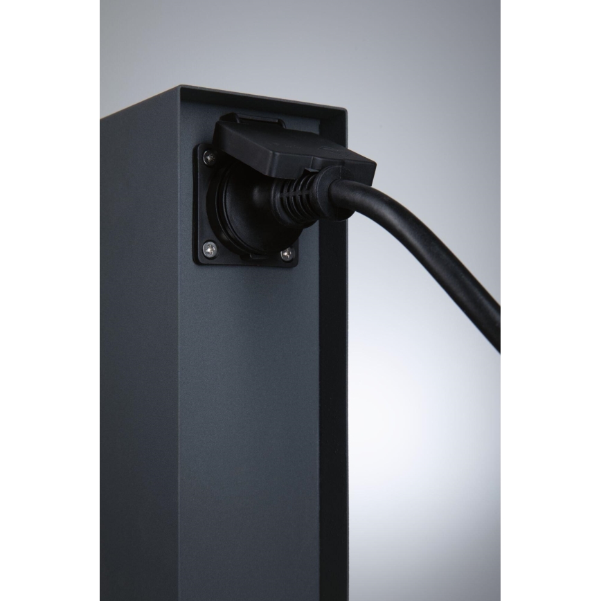 Paulmann 94700 - Външен стълб с контакти RIO 2Z SCHUKO 230V IP44