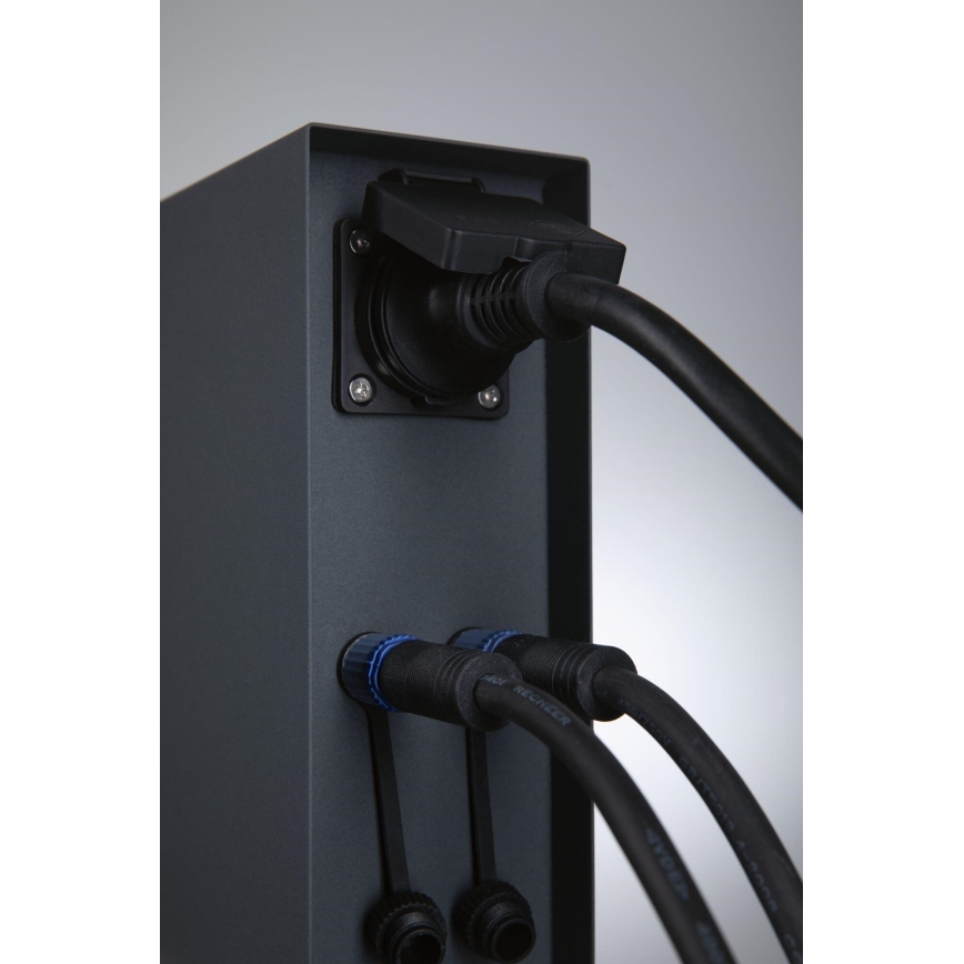 Paulmann 94700 - Външен стълб с контакти RIO 2Z SCHUKO 230V IP44