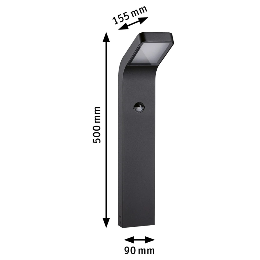 Paulmann 94747 - LED/7,5W IP44 Външна лампа с сензор KULMA 230V