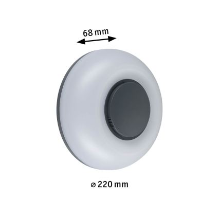 Paulmann 94955 - LED/20,5W IP65 Димируемо външно стенно осветително тяло AUREVA 230V 2200/3000/4000K антрацит