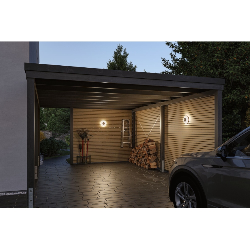 Paulmann 94956 - LED/20,5W IP65 С възможност за димиране външно стенно осветително тяло със сензор за движение и за сумрак AUREVA 230V 2200/3000/4000K антрацит