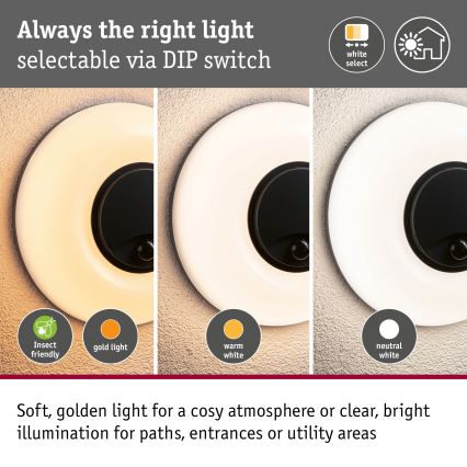 Paulmann 94956 - LED/20,5W IP65 С възможност за димиране външно стенно осветително тяло със сензор за движение и за сумрак AUREVA 230V 2200/3000/4000K антрацит