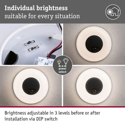 Paulmann 94956 - LED/20,5W IP65 С възможност за димиране външно стенно осветително тяло със сензор за движение и за сумрак AUREVA 230V 2200/3000/4000K антрацит