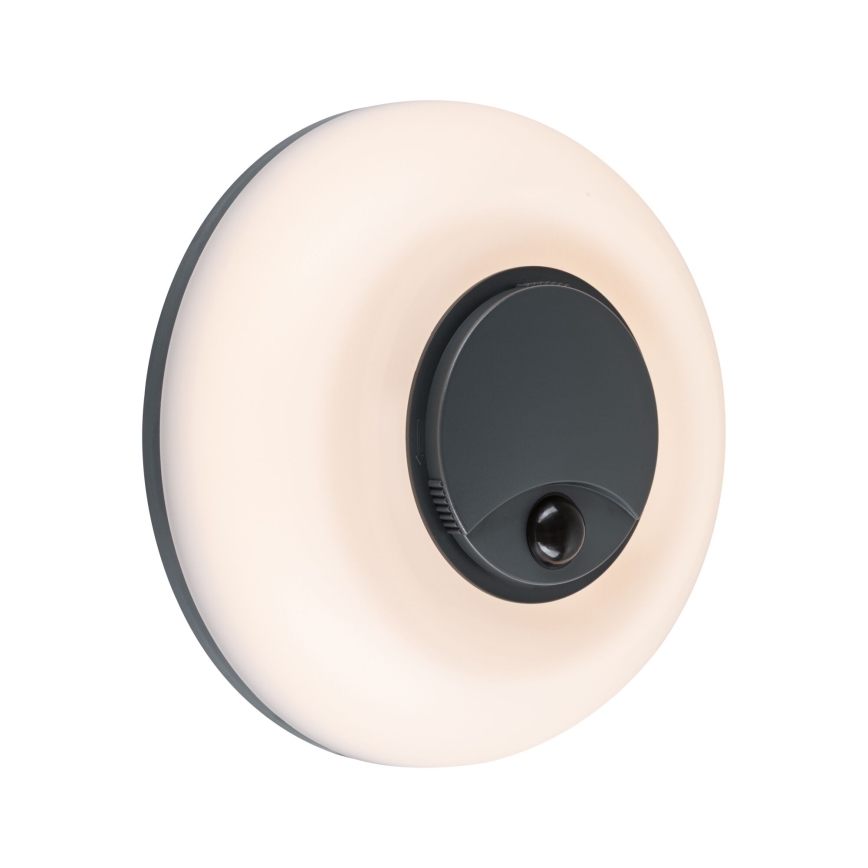 Paulmann 94956 - LED/20,5W IP65 С възможност за димиране външно стенно осветително тяло със сензор за движение и за сумрак AUREVA 230V 2200/3000/4000K антрацит