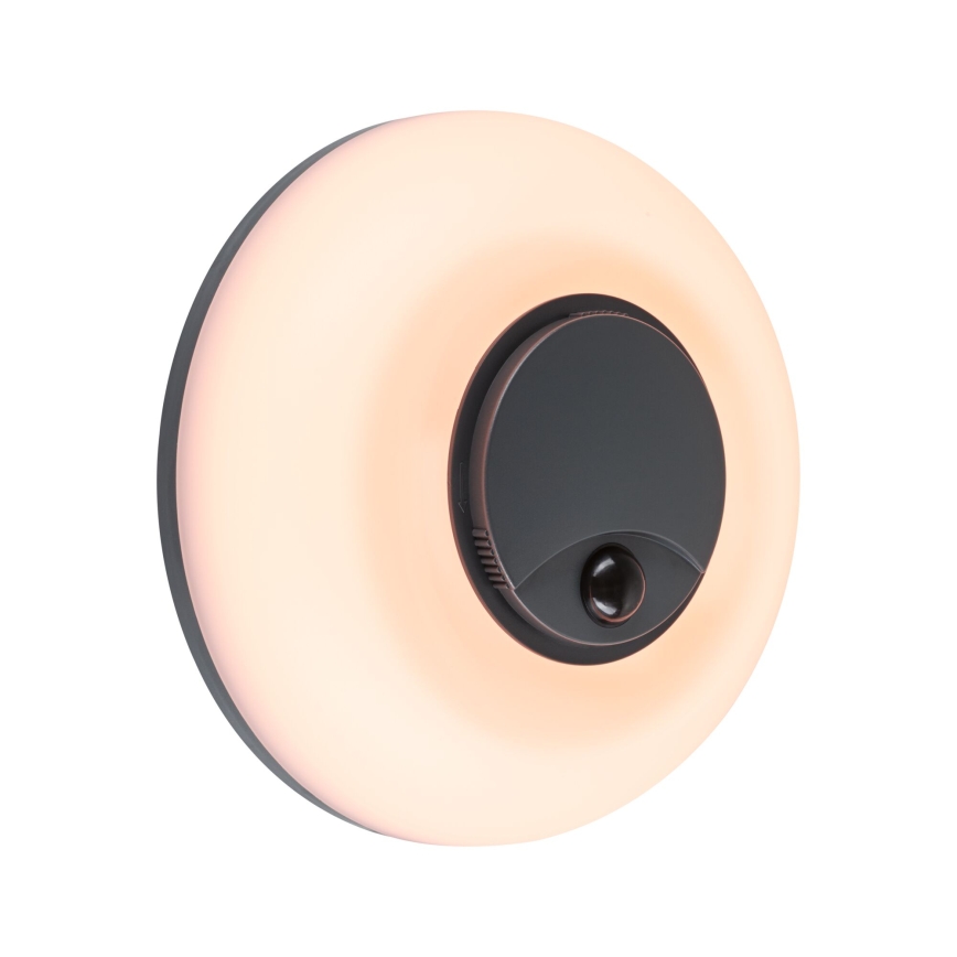 Paulmann 94956 - LED/20,5W IP65 С възможност за димиране външно стенно осветително тяло със сензор за движение и за сумрак AUREVA 230V 2200/3000/4000K антрацит