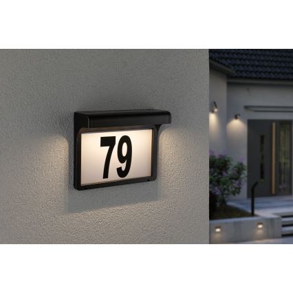 Paulmann 95388 - LED/0,05W IP44 Соларен домашен номер със сензор DAYTON 4,8V