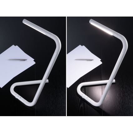 Paulmann 95423 - LED/4,5W Димируема сензорна настолна лампа FLEXLINK 5V/USB 4400 mAh бяла