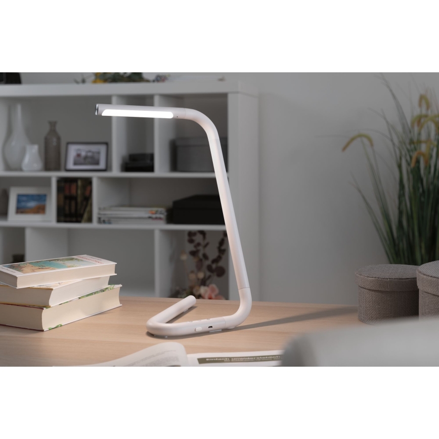 Paulmann 95423 - LED/4,5W Димируема сензорна настолна лампа FLEXLINK 5V/USB 4400 mAh бяла