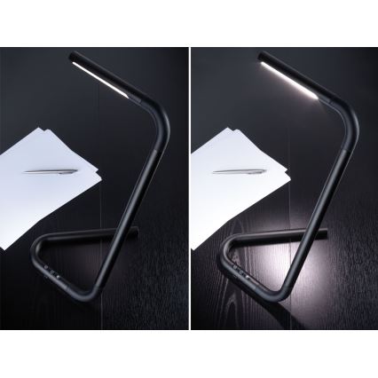 Paulmann 95424 - LED/4,5W Регулируема с докосване настолна лампа FLEXLINK 5V/USB 4400 mAh черна