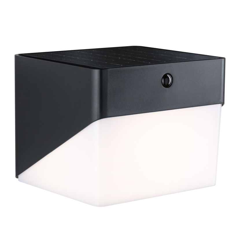 Paulmann 95746 - LED/2,3W IP44 Соларно стенно осветително тяло със сензор EILEEN 3,7/230V 4000 mAh черно