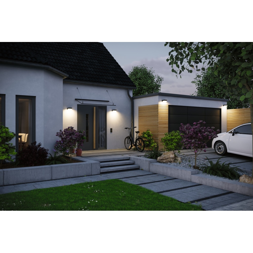 Paulmann 95748 - LED/2,3W IP44 Соларно стенно осветително тяло със сензор ISLEEN 3,7/230V 4000 mAh черно