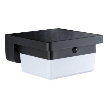Paulmann 95748 - LED/2,3W IP44 Соларно стенно осветително тяло със сензор ISLEEN 3,7/230V 4000 mAh черно