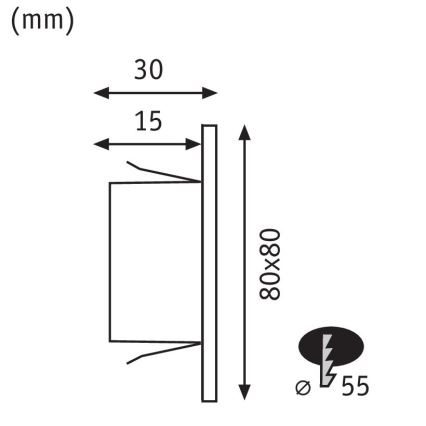 Paulmann 99495 - LED/1,2W Лампа за стълбище EDGE 230V
