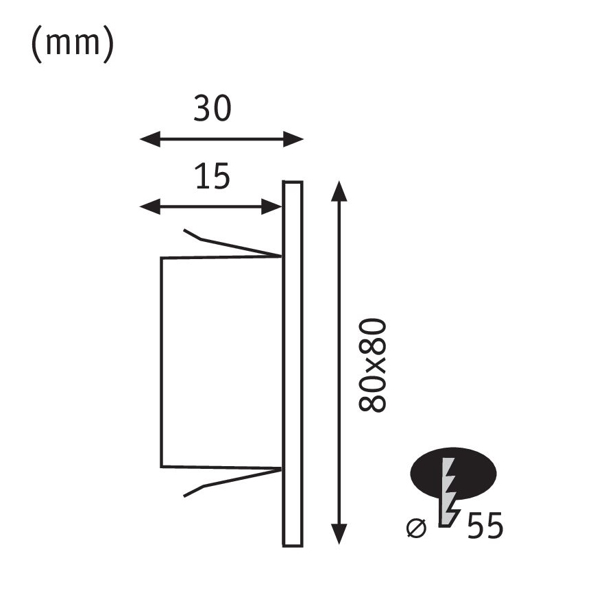 Paulmann 99495 - LED/1,2W Лампа за стълбище EDGE 230V