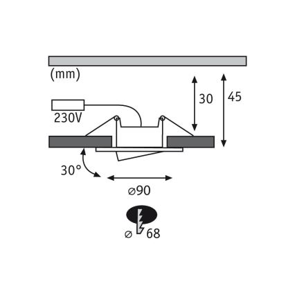 Paulmann 99933 - К-кт 3x LED/5,2W IP65 Димируема лампа за окачен таван на баня 230V
