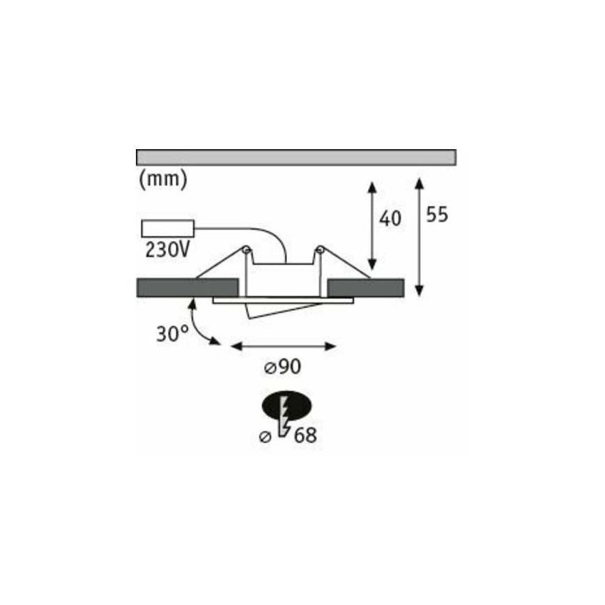Paulmann 99991 - К-кт 3бр.LED/6W IP65 лунички за баня CALLA 230V