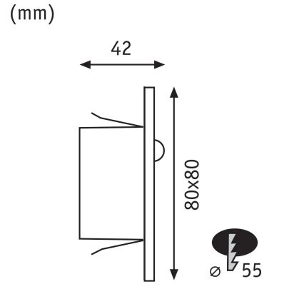 Paulmann  93134 - LED/1,2W Лампа за стълбище със сензор EDGE 230V матов хром