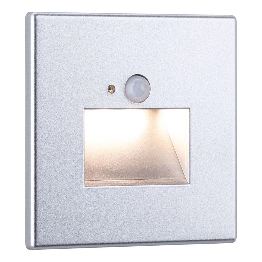 Paulmann  93134 - LED/1,2W Лампа за стълбище със сензор EDGE 230V матов хром